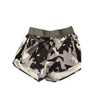 Gymshark Women's Running Training Shorts Size Small Gray Black Workout Abstract